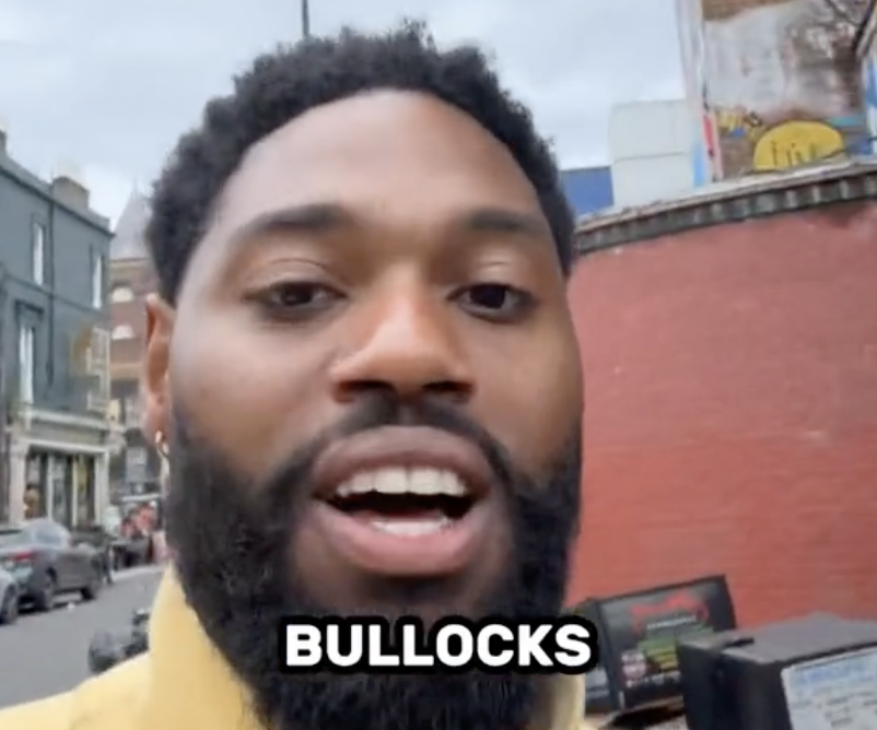 Man speaking in a TikTok video